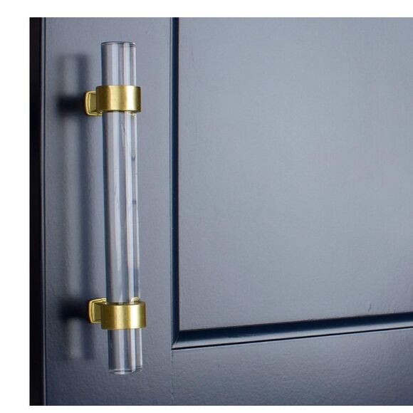 NWT 10 pack GlideRite Hardware Cabinet Drawer Handles Clear Modern Look NEW - Picture 17 of 17